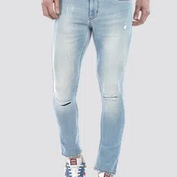 Numero Uno Men Skinny Fit Low-Rise Mildly Distressed Heavy Fade Stretchable Jeans-image-9
