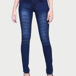 BAESD Women Jean Slim Fit Highly Distressed Light Fade Stretchable Jeans-image-89