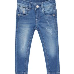 U.S. Polo Assn. Kids Boys Classic Skinny Fit Low Distress Light Fade Stretchable Jeans-picture-4