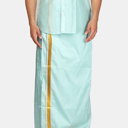 Sethukrishna Men Zari Border Art Silk Dhoti-picture-8