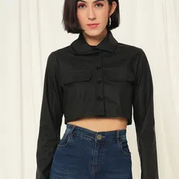 TANDUL Women Checked Lightweight Crop Tailored Jacket-image-20