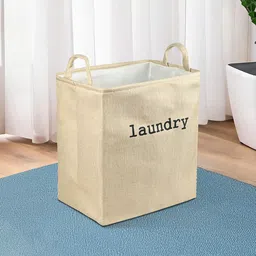 Kuber Industries Beige Printed Foldable LaundryBag40 L-image-10
