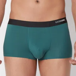 UnderJeans by Spykar Men Bottle Green Solid Super Premium Bonded Elastic Trunk-picture-13