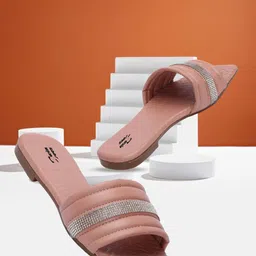 TWIN TOES Women Pink Open Toe Flats-43
