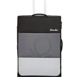 United Colors of Benetton Archimedes Colourblocked Soft-Sided Large Trolley Bag-image-95