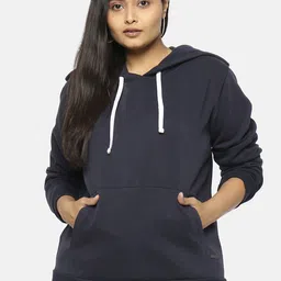 Instafab Plus Women Navy Blue Sweatshirt-image-118
