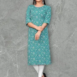 MANTRA DESIGNER Women Green Crepe Kurtas-picture-25