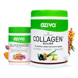 OZiva Set Of Collagen Builder Powder 250g & Glutathione Builder Capsules - 60 Capsules-73