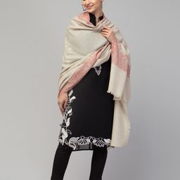 Tweedle Women Woven Design Kashmiri Kani Border Wool Shawl-picture-21