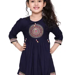 BAESD Girls Ethnic Motifs Embroidered A-Line Top-image-61