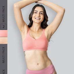 LYRA Pack Of 2 Cotton Spandax Full Coverage Secret Support Bra-picture-0
