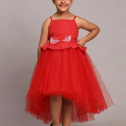 Toy Balloon kids Girls Fit & Flare High-Low Maxi Dress-image-76