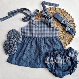 ArthLife Girls Navy Blue Baby Apparel Gift Set-image-97