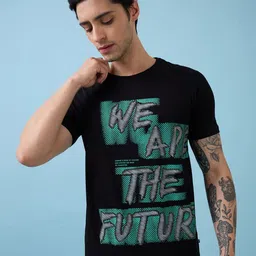 Status Quo Men Regular Fit Typography Printed Round Neck T-shirt-image-57