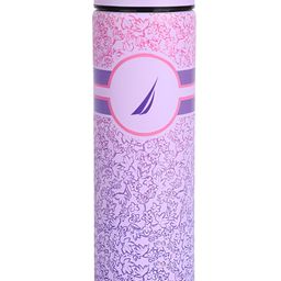 Nautica Sleek Violet & Pink Floral Printed Stainless Steel Smart Vacuum Water Bottle-500ML-image-28