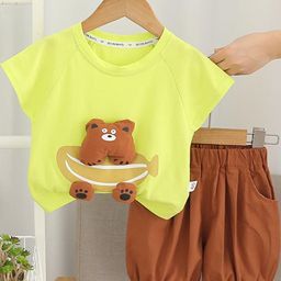 LULU & SKY Boys Printed Pure Cotton Top With Shorts-picture-24