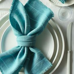 Vargottam 12 Piece Blue & White Printed Cotton Table Napkins-picture-10