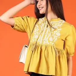 LIMEROAD Floral Embroidered Cotton Top-picture-24