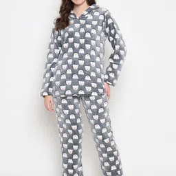 Camey Women Self Design Winter Night suit-image-12