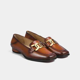 LUXORO FORMELLO Women Slip-On Smart Casual Leather Loafers-image-1