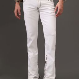 mode de base Men Bootcut Low-Rise Stretchable Cotton Jeans-image-18