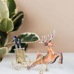 Golden Peacock Copper-Toned Figurine Showpiece-21