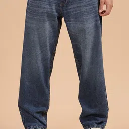 WROGN Men Comfort Wide Leg Mid-Rise Light Fade Jeans-picture-33