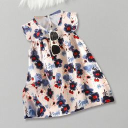 FOREVER FRIDAY Girls Floral Printed A-Line Knee Length Dress-picture-40