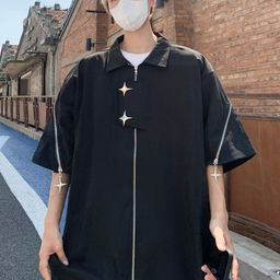 StyleCast x Revolte Men Cutaway Collar Oversized Casual Shirt-picture-22