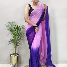 KAYOMMI Women Ombre Pure Chiffon Ready to Wear Saree-image-46