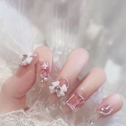 STYFY Set Of 24 Reusable Luxe Press On Nails With Adhesive Tabs - Snazzy image 2
