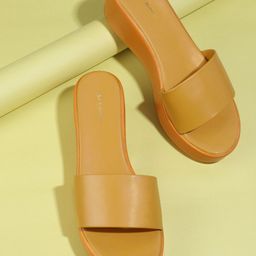 Mast & Harbour Open Toe Wedge Heels-23