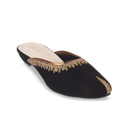 Metro Women Embroidered Kitten Heel Mules-42