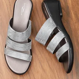 Shezone Grey Wedge Mules-22