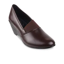 Mochi Women Brown Solid Wedges-13