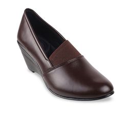Mochi Brown Wedge Pumps-38