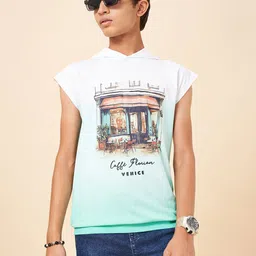 Coolsters by Pantaloons Boys Typography Printed V-Neck Raw Edge T-shirt-image-56