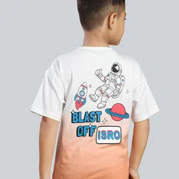 3PIN Boys Graphic Print Round Neck Drop-Shoulder Sleeves Cotton Oversized T-shirt-image-7