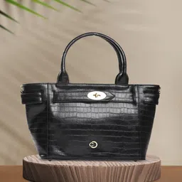 Caprese Textured Structured Leather Satchel Bag-70