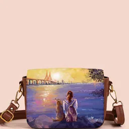 Kalankit Graphic Printed Structured Crossbody Sling Bag-38