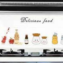 Jaamso Royals Red & Yellow Cooktop Kitchen Tile Printed Self-Adhesive Wall Sticker-image-99