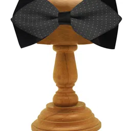MUTAQINOTI Men Grey Solid Bow Tie-picture-15
