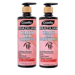 COZELLA Set of Brazilian Keratin Hair Conditioner & Shampoo for Healthy Scalp - 500ml Each-22