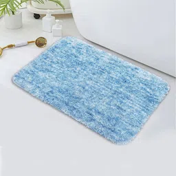 LUXEHOME INTERNATIONAL Turquoise Blue 2200 GSM Anti Skid Bath Rug-image-96
