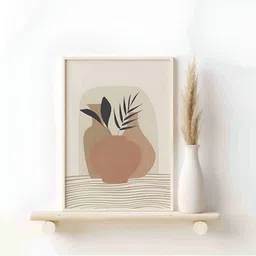 SAF Brown & Green Floral Printed Wooden Wall Art-18
