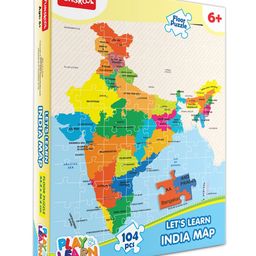 Funskool Learn India Map Floor Puzzle - 104 Pieces image 4