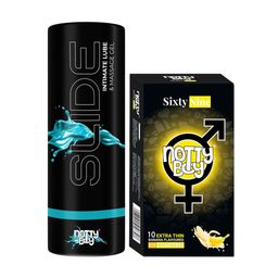 noTTy Boy Water Based Lubricant 100ml & Banana Flavor Condoms - 10Pcs-44