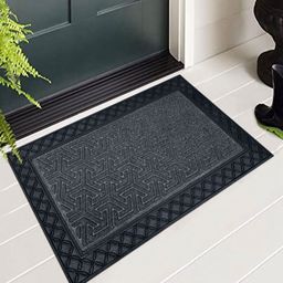 LUXEHOME INTERNATION Grey & Black Arrow Textured Anti Slip Doormat-49