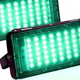 SPARK WORLD Green 2 Pieces Iron Square Shaped Outdoor Lamps-83