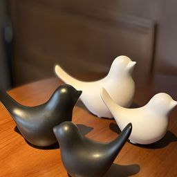 CraftVatika White & Black 4 Pieces Idol Showpiece-37